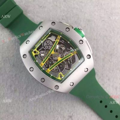 Swiss Grade Richard Mille 061-01 Green Rubber Watch